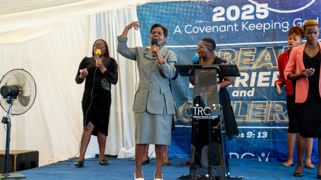 Singers leading the church in worship